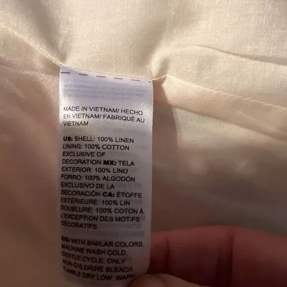 CHICO'S Daintree IKAT Print Soutache Linen Jacket Topper 3/4‎ Size 1(8/10) EUC - Picture 13 of 14